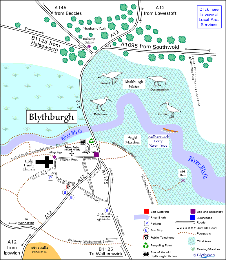 Blythburgh village map